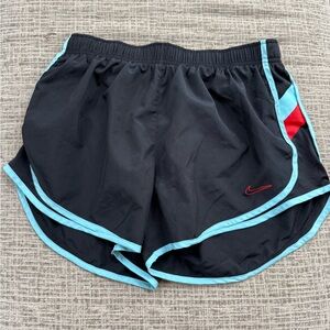 Nike Women's Black and Red Athletic Shorts